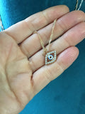 Evil eye necklace in gold or silver, perfect gift, protection jewelry, gift for bff, gift for mom,