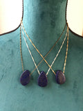 Lapis lazuli Necklace,  Lapis Pendant, stone necklace, modern bohemian, layering necklace