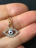 Evil eye necklace in gold or silver, perfect gift, protection jewelry, gift for bff, gift for mom,