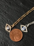 Evil eye necklace in gold or silver, perfect gift, protection jewelry, gift for bff, gift for mom,