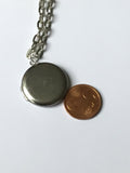 Silver locket, Round Locket, Chunky jewelry, gift for him, gift for her