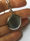 Silver locket, Round Locket, Chunky jewelry, gift for him, gift for her