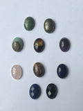 Bronze locket with rose quartz, labradorite, lapis lazuli, amazonite, pyrite, tiger eye, moss agate, amethyst or jasper, long locket,