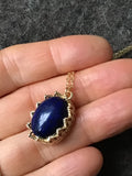 Moss agate, lapis lazuli, labradorite, amethyst, or tiger eye gold pendant necklace, elegant gift idea, gift for her,