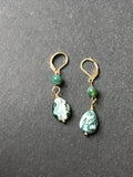 Moss agate earrings