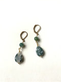 Moss agate earrings