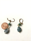 Moss agate earrings