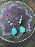Chunky Statement Turqouise Earrings,