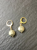 Pyrite earrings in gold or silver