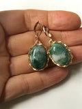 Elegant gold earrings, lapis lazuli, moss agate, rose quartz, pyrite,  amazonite, tiger eye, gift for her, elegant gift, anniversary gift,