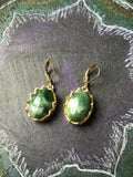 Elegant gold earrings, lapis lazuli, moss agate, rose quartz, pyrite,  amazonite, tiger eye, gift for her, elegant gift, anniversary gift,
