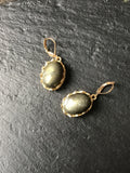 Elegant gold earrings, lapis lazuli, moss agate, rose quartz, pyrite,  amazonite, tiger eye, gift for her, elegant gift, anniversary gift,