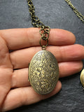 Bronze locket, with choose your chain, memory locket, gift for her