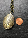 Bronze locket, with choose your chain, memory locket, gift for her
