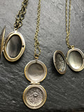 Bronze locket, with choose your chain, memory locket, gift for her