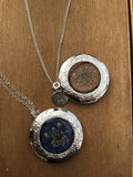 Locket with forever flowers, Long Locket, Sweater Chain Locket, Locket with flowers,