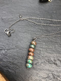 African turquoise, bar pendant, necklace, great gift idea, gift for him, gift for her,