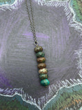 African turquoise, bar pendant, necklace, great gift idea, gift for him, gift for her,