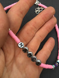 Surfer choker, clay heishi choker, personalized name choker, colorful  fun choker necklace