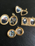 small round Gold locket, with choose your chain, add a birthstone, add an initial, photo locket, gift for her, add your photo,