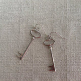 Steampunk Skeleton Key Earrings