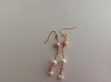 Rose Gold Pearl Earrings, pearl earrings, bridal jewelry, bridesmaid gift