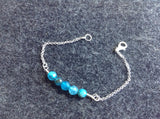 Silver Bracelet with Agate beads