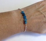 Silver Bracelet with Agate beads