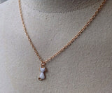 Cat charm necklace, Rose Gold Kitty Cat Enamel Charm Necklace, cat necklace, animal jewelry,