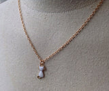 Rose Gold Kitty Cat Enamel Charm choker Necklace, cat necklace