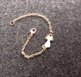 Rose Gold Kitty Cat Enamel Charm Bracelet