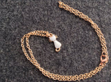 Rose Gold Kitty Cat Enamel Charm choker Necklace, cat necklace
