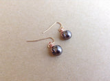 Rose Gold Earrings, Silver Earrings, Pearl Earrings, Bridesmaids Earrings,