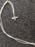 Bee Charm Necklace, silver bee necklace