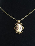 Cameo necklace, dainty cameo necklaces, vintage look cameo