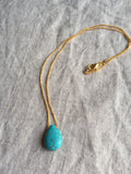 Turquoise Necklace, december birthstone, Turquoise Pendant, stone necklace, modern bohemian, layering necklace