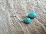 Tear drop Turquoise earrings, silver earrings, Boho jewelry, turquoise jewelry, southwestern style earrings
