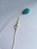 Turquoise Necklace, december birthstone, Turquoise Pendant, stone necklace, modern bohemian, layering necklace