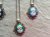 Cameo necklace, dainty cameo necklaces, vintage look cameo