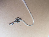 Silver Skeleton Key Necklace, Steampunk Key Necklace, steampunk jewelry