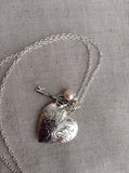floral design locket necklace, graduation gift, gift for her,