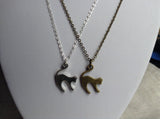 Kitty Cat Necklace, Cat Charm Necklace , Cat Lover Gift, Personalized Necklace, Halloween jewelry, cat Mom gift, initial necklace,