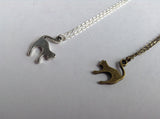 Kitty Cat Necklace, Cat Charm Necklace , Cat Lover Gift, Personalized Necklace, Halloween jewelry, cat Mom gift, initial necklace,