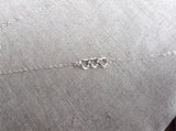 Three Interlocking Hearts Necklace, Heart Necklace, Bridal Jewelry,