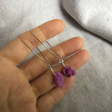 Raw stone Druzy Earrings, Pink Druzy Earrings, Drusy, Graduation Gift, Boho Jewelry,