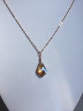 Rose Gold Crystal Necklaces, crystal drop necklaces,