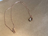 Rose Gold Crystal Necklaces, crystal drop necklaces,