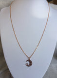 Rose Gold Moon Necklace