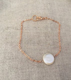 Pearl and Rose Gold Bracelet