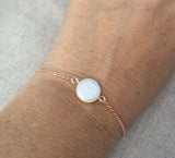 Pearl and Rose Gold Bracelet